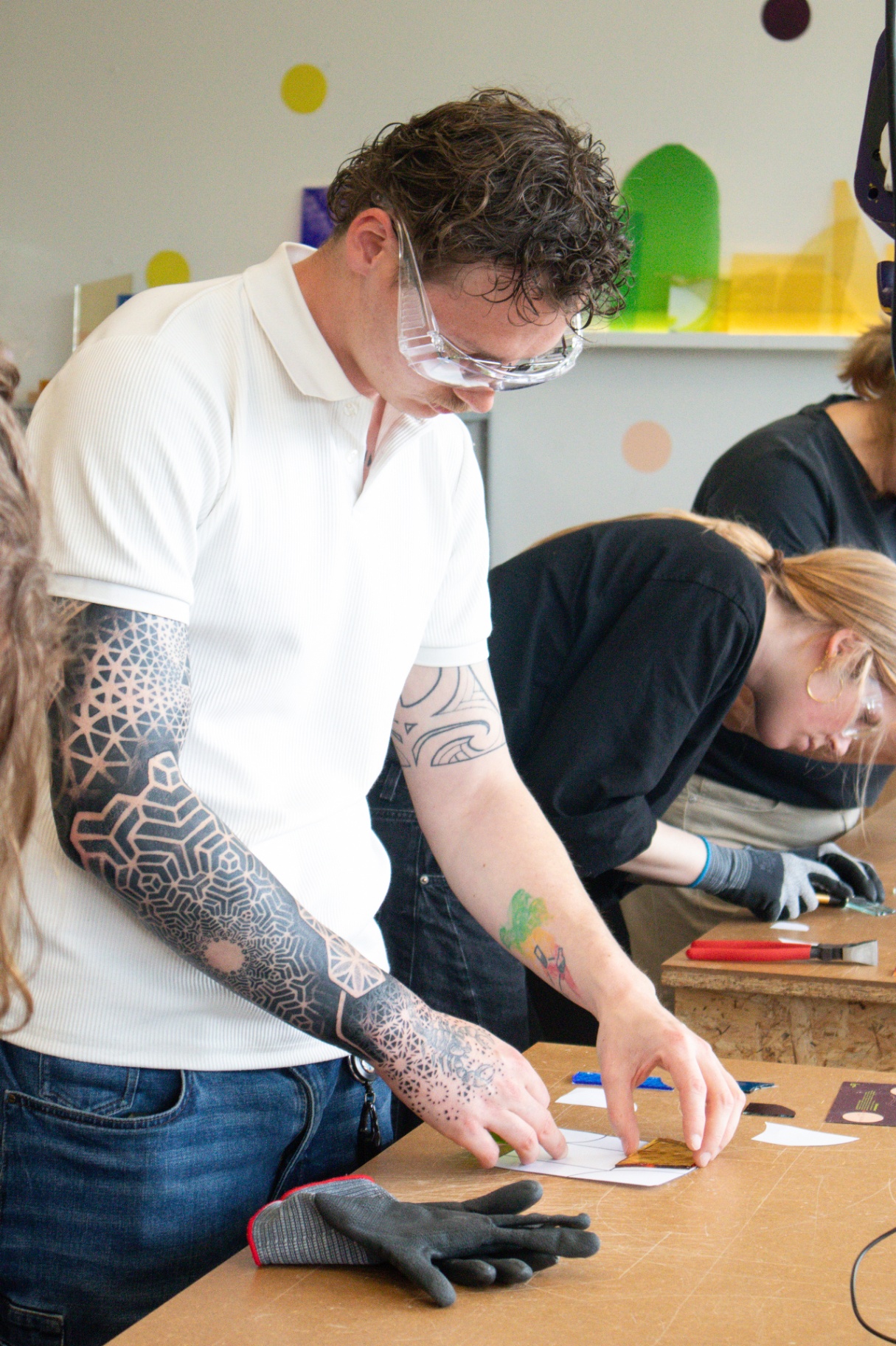 Workshop sfeer in het atelier